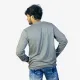 Men's Grey Melange Full Sleeve T-Shirt | Premium Cotton Round Neck Casual Regular Fit T-Shirt